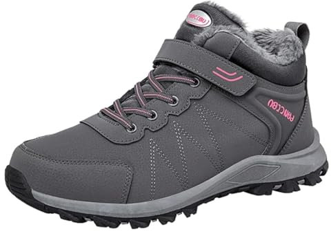 Moudn Winterschuhe Damen Warm Gefütterte Winterstiefel Wasserdicht Winter Schneestiefel Rutschfest Trekkingschuhe Outdoor