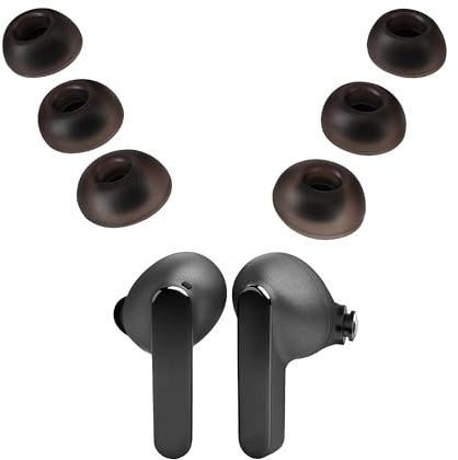 kwmobile 6X Ersatzpolster kompatibel mit JBL Live Pro 2 TWS - Silikon Ersatz Ohrpolster In-Ear Kopfhörer - Headphones Polster