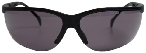 DE Healthcare Products – Schutzbrille mit Antibeschlag-Beschichtung, schwarze & leichte Gläser, Bügel justierbar, entspricht EN166 Richtlinien