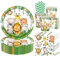 68 Pièce Assortiments Jungle Vaisselle de Fete, Vaisselle Anniversaire Jungle, Decoration Anniversaire Animaux Assiette Tasse Serviette