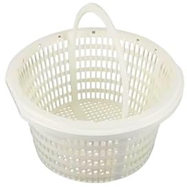 WeltenMarkt Panier de skimmer de piscine standard, diamètre 19 cm, panier de rechange pour piscines hors sol et encastrées, collecteur de particules en plastique blanc pour éviter l'obstruction du