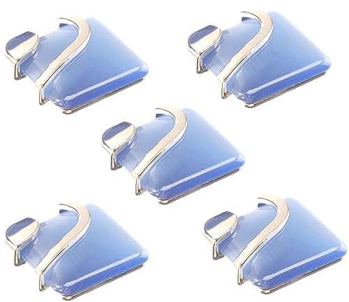 Anneome 5st Metallknöpfe Knöpfe Für Kleidung Blazerknöpfe Hemdenknöpfe Knöpfe Für Business-anzüge Mantelknopf Aus Wolle Bastelverzierungsknöpfe Runde Manschettenknöpfe Stoffknopf Opal Blue