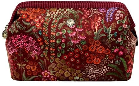 Cooper Cosmetic Purse Extra Large Querida Velvet Red 30x13.8x20.7cm