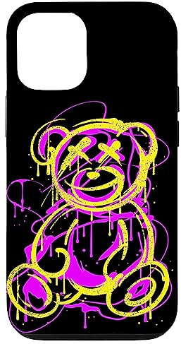 Graffiti Streetart Bär, Bär Cartoon Hip-Hop-Pop-Art Hülle für iPhone 12/12 Pro