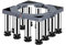 Mobiliario Base móvil， Lavadora Base multifuncional Secadora ajustable Soporte for refrigerador Longitud/ancho de la base 40-65 cm Bandejas de piso for contenedores de plantas exteriores(12legs,29 32c