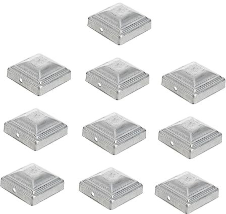 jojofuny 10pcs Square Fence Post Covers Fence Caps Outdoor Fencing Secure Fitting