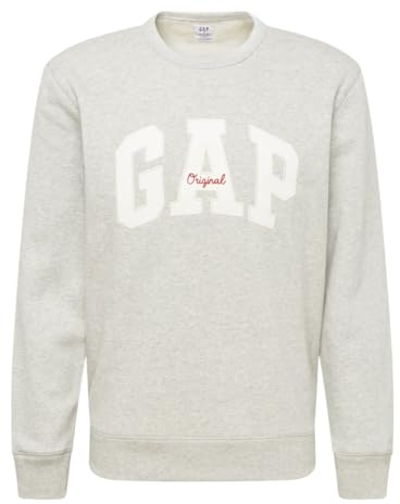 GAP Original-Sweatshirt für Herren, Hellgrau, Größe L, grau, Large