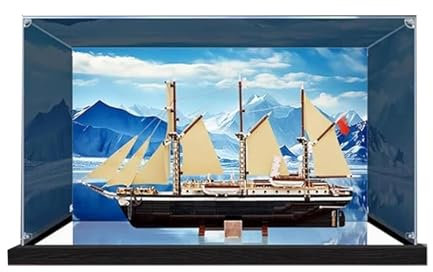 Transparent Dustproof Display Case, Acrylic Display Box for Le-go 10335 Ship Model, Storage Box, Compatible with Le-go 10335 Model