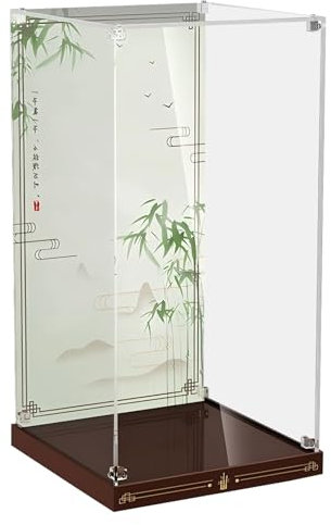 Acrylic Display Case for Lego 10343 Elegant Orchid Model/10344 Lucky Bamboo Model, Clear Dustproof Display Case for Collectibles(20x20x38.7cm)