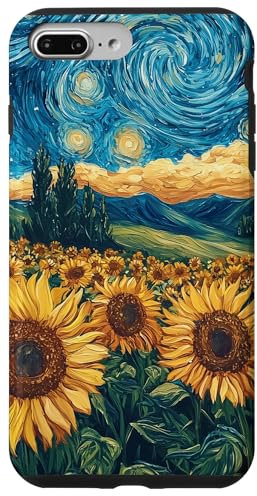Sunflower Floral Flower Van Gogh Style Starry Night Graphic Case for iPhone 7 Plus/8 Plus