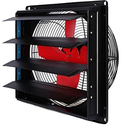 SaryEdge Ventilation Fans 10/12 Wall Mounted Exhaust Fan, Powerful Industrial Metal Ventilation Extractor, High Speed Vent Fan for Home Attic, Shed, Or Garage (12inch