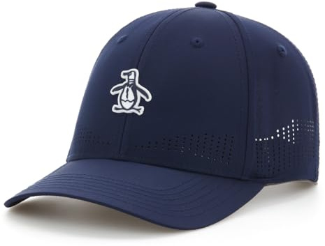 Original Penguin Golfmütze mit Core-Logo, belüftet, verstellbar, Snapback, Schwarz (Black Iris), Einheitsgröße