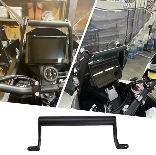 SHINKXMT Motorrad-Smartphone-Halterung, GPS-Navigationshalterung, Telefonhalterung, kompatibel mit K&T&M 1290 Super Adventure S/R 2018–2025, 1090 Adventure R 2017–2019 (Schwarz – 12 mm)
