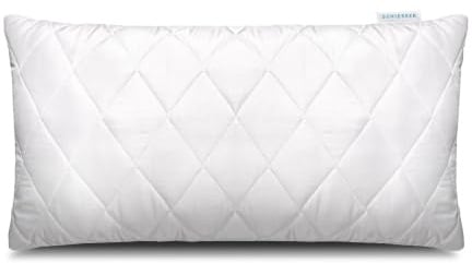 Schiesser Kopfkissen 40x80 cm | recycelte Hohlfaserfüllung | Füllmenge anpassbar | hohe Bauschkraft | leicht & weich | Reißverschluss | waschbar bei 60 °C | OEKO-TEX® STANDARD 100
