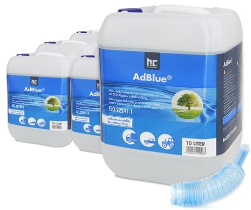 Höfer Chemie AdBlue 12 x 10L inkl. Ausgießer | Harnstofflösung für Diesel Autos - Kanister mit Ausgießer - Reduziert Giftige Stickoxide