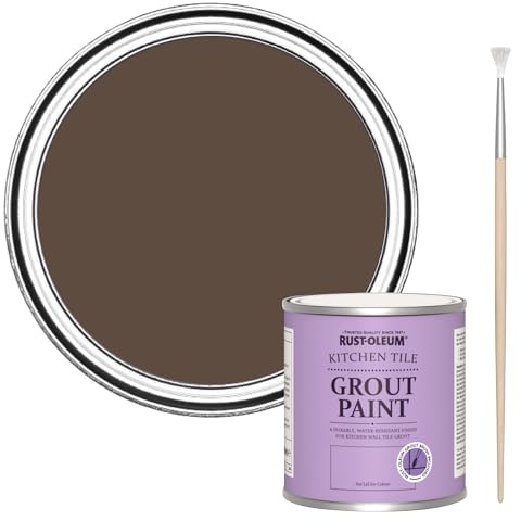 Rust-Oleum Stain-Resistant Kitchen Tile Grout Paint - Coffee Bean 250ml