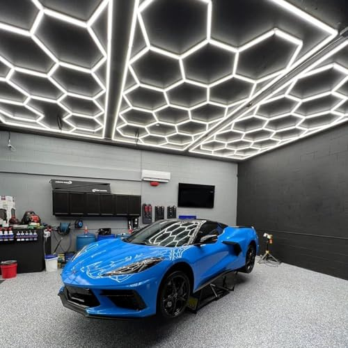 Hexagon LED Garage Light – 60000 lm, 6500 K, Tageslichtweiß für Garage