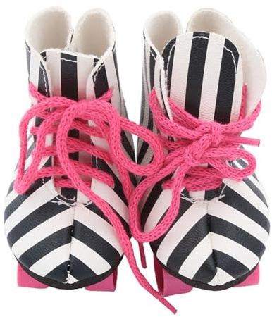 Codulu Puppenschuhe für 45,7 cm große amerikanische Puppe, Schlittschuhe, Rollschuhe, Kostüm-Zubehör für 43–46 cm große Puppe-A