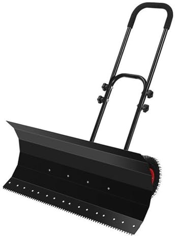 Robuste Schneeschaufel mit Rädern, einfach zu schiebender Schneeschieber mit verstellbarem Griff for Auffahrt, Terrasse und Gehweg(S)