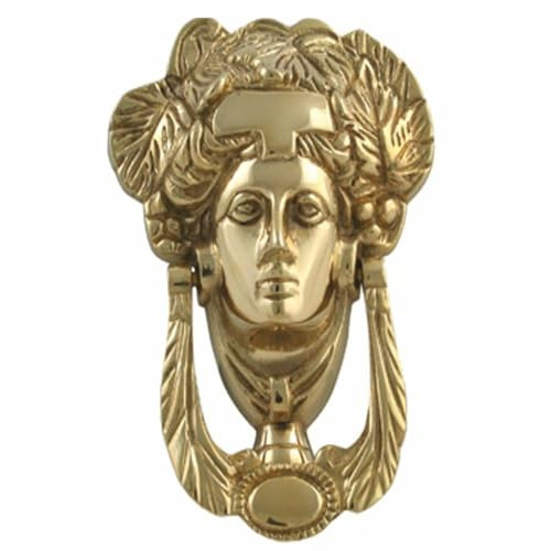 Casa Padrino Barock Türklopfer Lady Messing H. 18 cm - Barock Wohnaccessoires