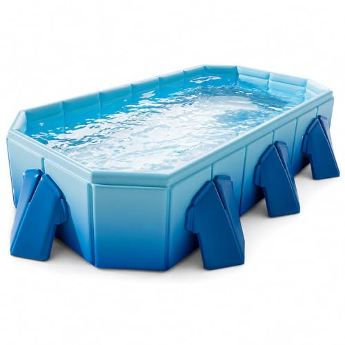 WDDBFL Piscine Hors-Sol rectangulaire à Structure Rigide Blue-1.5m/5ft