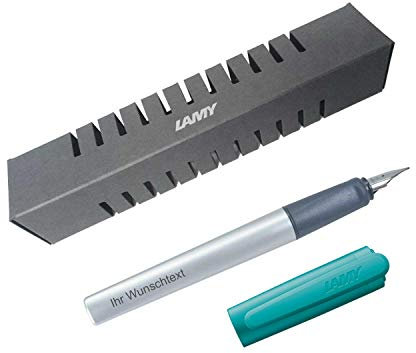 Lamy Füllfederhalter nexx Modell 064, Farbe smaragd grün, inkl. Laser-Gravur (Feder LH)