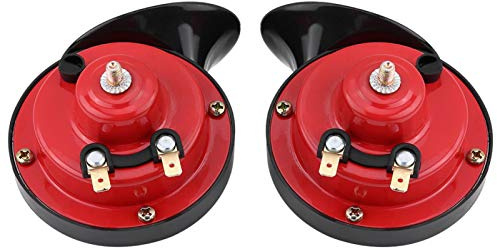 Qiilu Dual Ton Laut Auto Schnecke Luft Horn 12V 135db Universal für LKW Auto Boot Bike