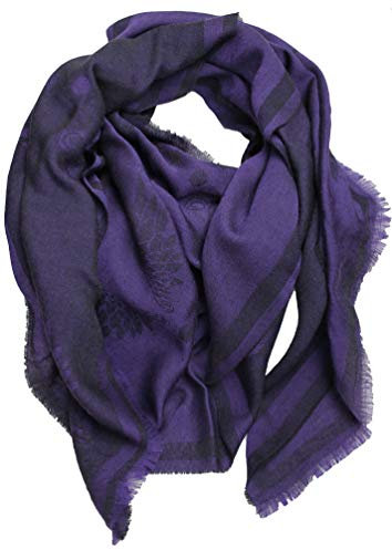 Rotfuchs Wollschal Webschal Winterschal Herrenschal Flügel Look 58 x 180 cm violett made in Germany