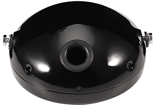 Fydun Motorrad Lampenabdeckung 7 Zoll Eisen Motorrad Runde Modifikation LED Scheinwerfer Gehäuse Abdeckung(Schwarz)