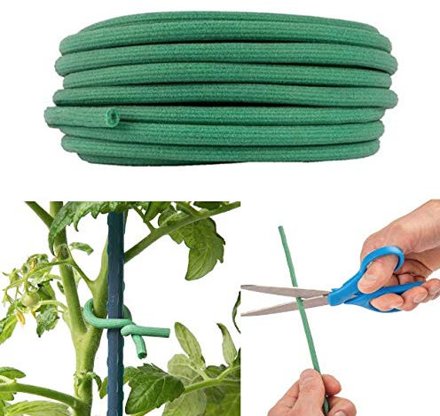 DOBO Filo di Ferro da Giardinaggio in Acciaio zincato 10mm x 10m con Rivestimento in Schiuma espansa gommata Morbida e malleabile schiumato gommato