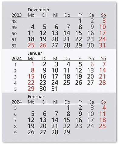 Truento Ersatzkalendarium - einzelne Blätter - für 2 Jahre (2026 & 2027) - passend für 3-Monats-Tischkalender Standard - Stehkalender - Aufstellkalender - Bürokalender