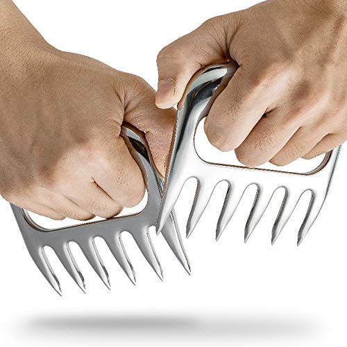 TAMUME Fourchette à Viande en Acier Inoxydable pour Barbecue, Lot de 2 Pinces à Viande pour Déchiqueter, Manipuler et Découper la Viande