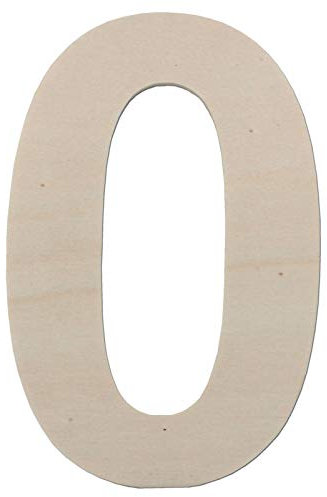 Kleenes Traumhandel - Holzfiguren: Holzzahlen aus Pappelholz - Vielseitige Größen von 75mm bis 600mm - Ideal für DIY-Projekte und Dekoration - 1 Stück