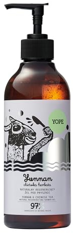 Yope Yunnan Chinese Tea Shower Gel, Nourishing Body Wash, 400 ml | Sensitive Skin Friendly, pH Neutral Formula, Rich In Vitamins B And C, Vegan Ingredients, Moisturising Palm Seed Oil