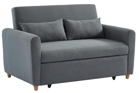 Vente-unique - Schlafsofa 2 Ayla - Polyester - grau