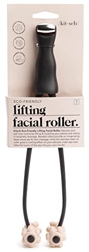 Kitsch Gesichtslifting-Roller für Falten & Straffung, 2-in-1 Augen- und Gesichtsmassagegerät, Lymphdrainage-Massagegerät, Hautroller für Gesicht, Gesichtsrollen, Kieferformung & Nackenlifting