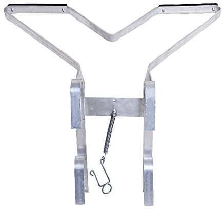 Aluminum Ladder Stand Off - V-Shaped Ladder Accessories With Rubber Bumper, No Trace, Multipurpose, No Tools Needed, Used on Building Corner, Tree, Utility Pole, Downpipe