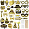 AIYONG 29 pz Photo Booth Compleanno 50 Anni Gadget Foto Props Accessori Kit, Photo Booth Compleanno Accessori, Gadget 50 Anni Fai da Te, Compleanno Fotografica Puntello Decorazioni