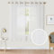 CUCRAF Leinenoptik Weiß Voile Vorhänge mit Ösen Halbtransparent Gardine für Schlafzimmer Wohnzimmer H175 x B140cm 2er Set