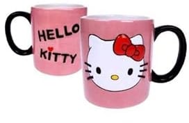 FOREST Beautiful Mug with Kitty Embossed + Hello Kitty Text Pink and Red BHK06m
