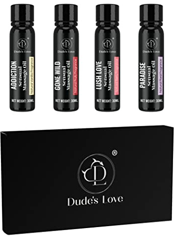 Pack of 4 - Relaxing Aromatic Edible Full Body Massage Oil - Gift Set | Trial Pack Massage Oil with Essential Oils - 120 ML