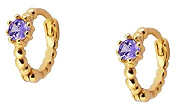 Homxi Hoops Ohrringe,Ohrringe Sterling Silber 925 Kreis Zirkonia Damenohrringe Creolen Gold