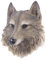 Milisten Tierkopf Wanddekoration Wolfskopf Wanddekoration Wildtierkopf Wandskulptur Harz Tierskulptur Ornament Wandkunstdekor Wolf Wandbehang Wolf Für Home Office Löwenkopf Wanddeko