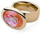 Qudo gold Ring TIVOLA big Edelstahl orange glow delite (58 (19))
