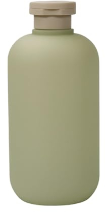 perfk Bottle Jar Flip Cap Shampoo Bottles Refillable Travel Size Bottles for Toiletries Lotion Cosmetic Shampoo Body Wash, Green 500ml