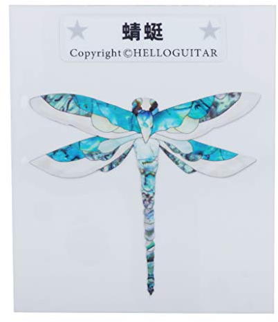Aymzbd Universal Headstock Inlay Aufkleber Aufkleber Elektrischer Kopf Der Gitarre Aufkleber Zubehör, Libelle