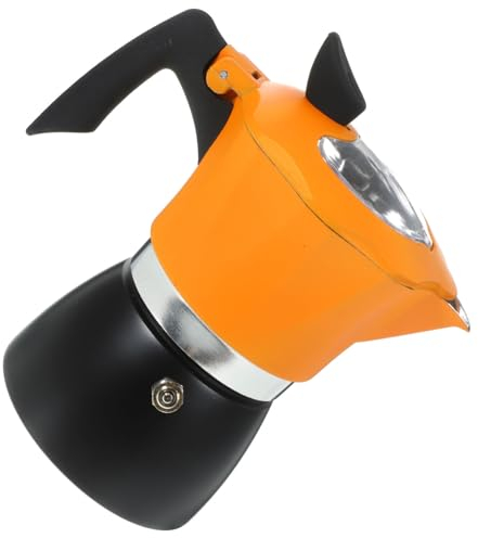 MAGICLULU Mocha Kanne 150ml Edelstahl Espressokanne Mit Ergonomischem Rutschfestem Griff Und Sicherem Deckel Für Küche Und Büro