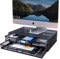 DESKORGA Tiroir coulissant métal sous bureau – Fixation sans perçage – 2 tiroirs A4 – Organisateur robuste pour bureau, maison ou cuisine