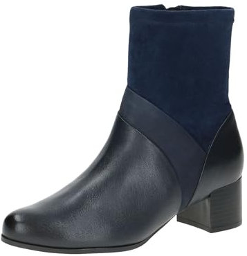 CAPRICE Damen Stiefeletten mit Absatz mit Reißverschluss Elegant, Blau (Ocean Comb), 40 EU