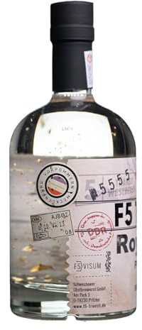 Royal Mint - Pfefferminzlikör mit Blattgold 0.5l (25% Vol) No. 5555 - F5 Transit - Milder Premium Likör mit Pfefferminze | Schwechower Brennerei (1229)